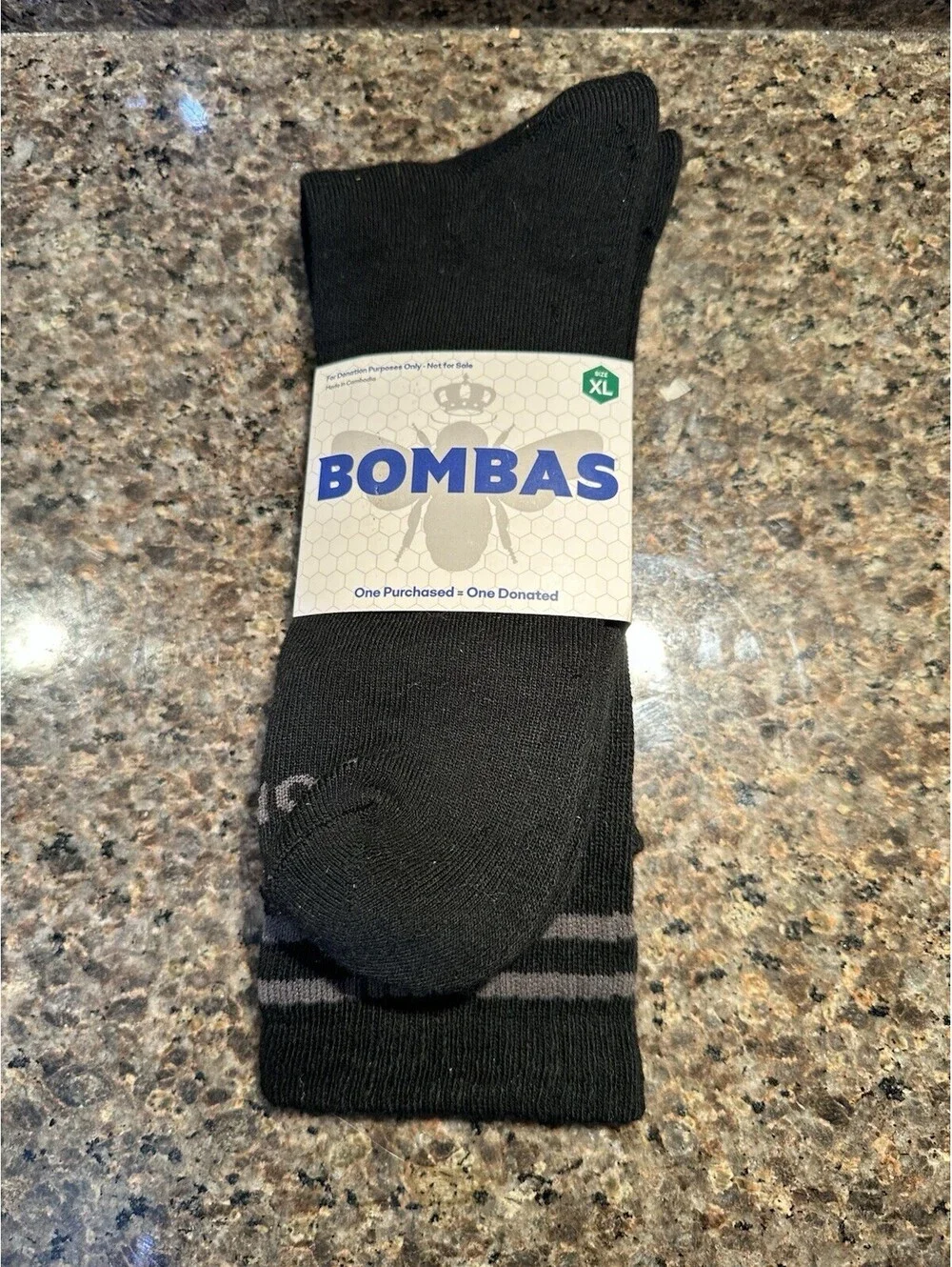 Bombas Socks Long Adult Black Sz XL NWT Honeycomb Arch Support Cushion